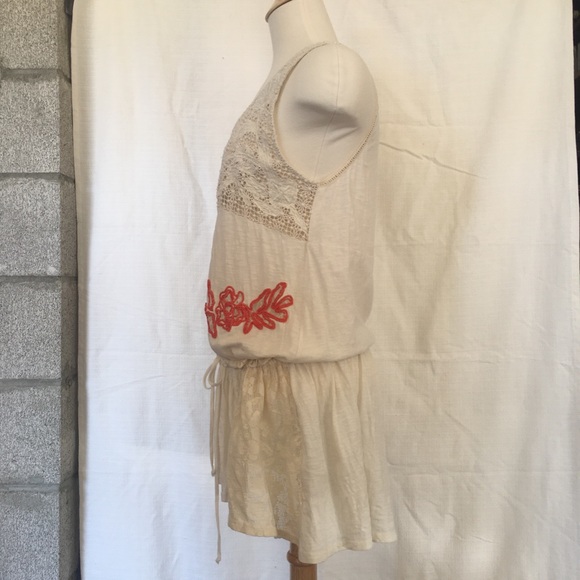 Rio Rac - 100% cotton lace swimsuit cover up drawstring waist - Picture 3 of 4